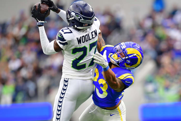 An immediate starter, Tariq Woolen led all cornerbacks with six interceptions in a fantastic rookie season.